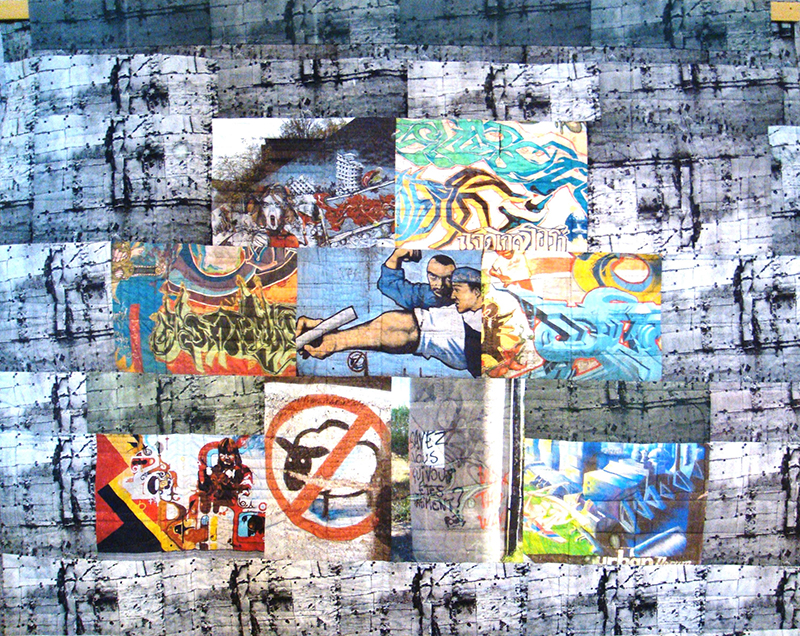 Expo : Martine Brion / Fleur de rouille, textile.