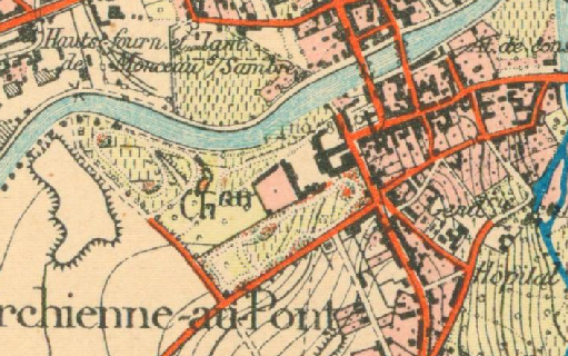 Extrait de la carte de la carte topographique de 1904 © IGN et KBR