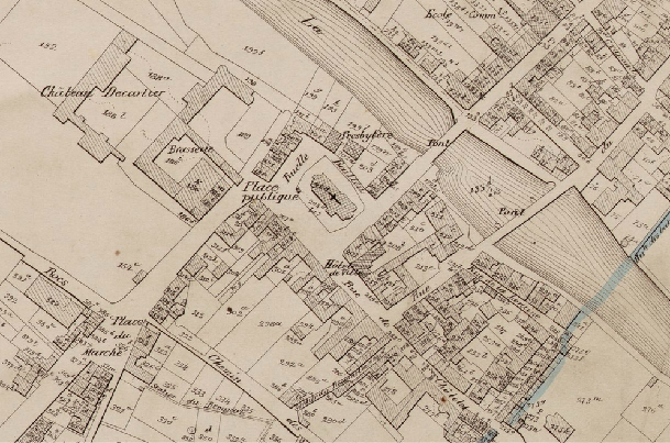 Extrait du plan cadastral de Marchienne-au-Pont,1842 - 1879, http://www.cartesius.be
